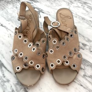 Sam Edelman Seana Grommet Sandal - Beige